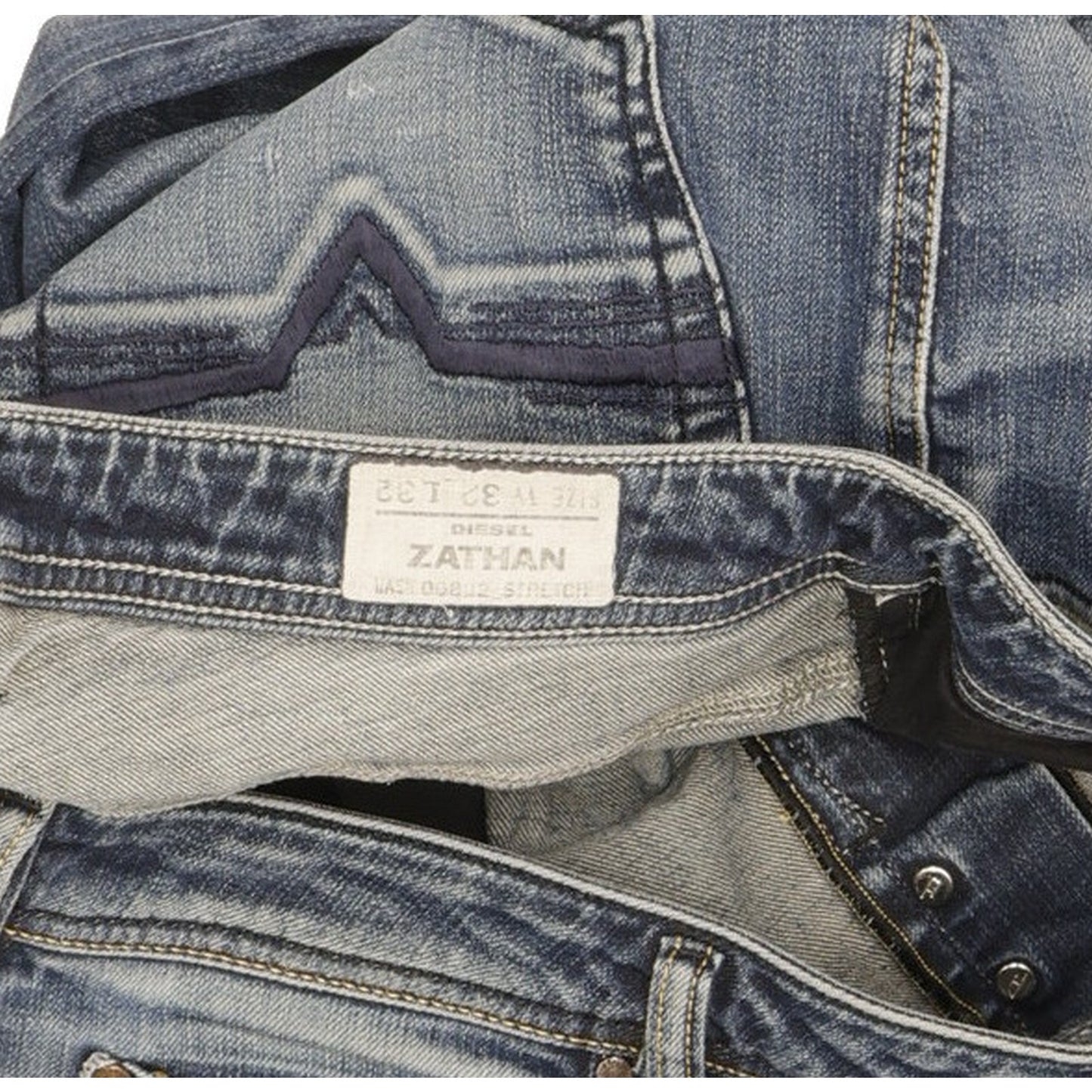 Diesel Zathan Men Blue Bootcut Regular Stretch Jeans W32 L31