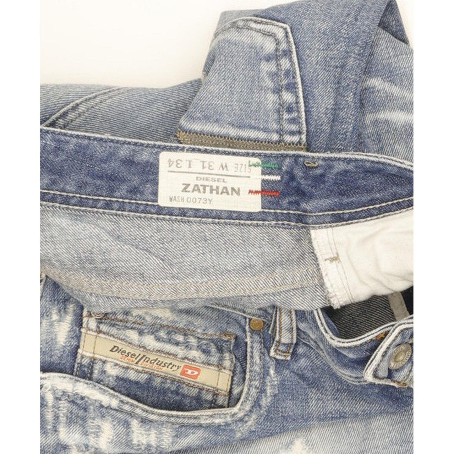 Diesel Zathan Men Blue Bootcut Regular Jeans W31 L34
