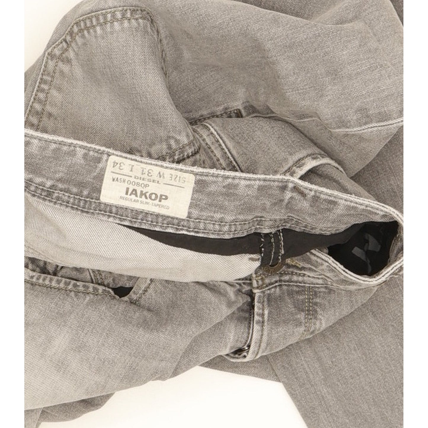 Diesel Iakop Men Grey Straight Regular Jeans W31 L34
