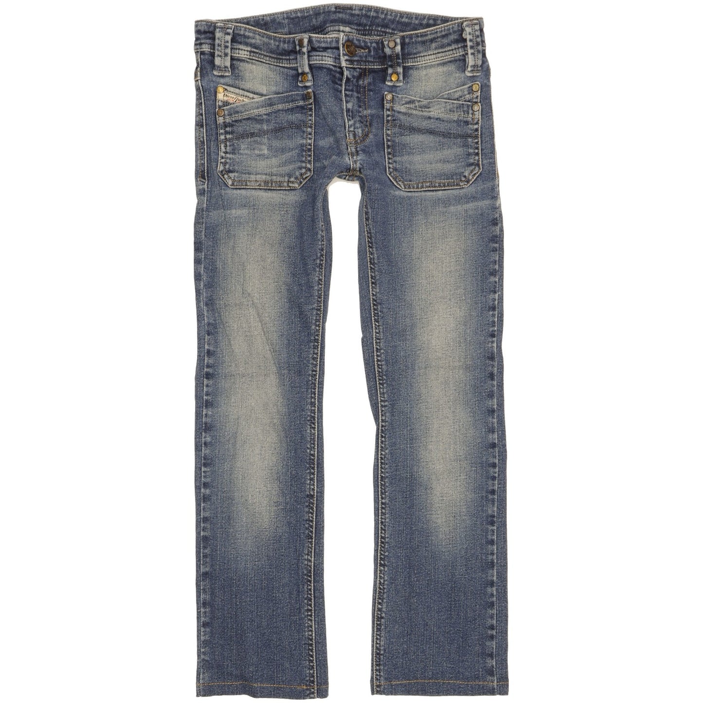 Diesel Keate Women Blue Straight Slim Stretch Jeans W28 L26
