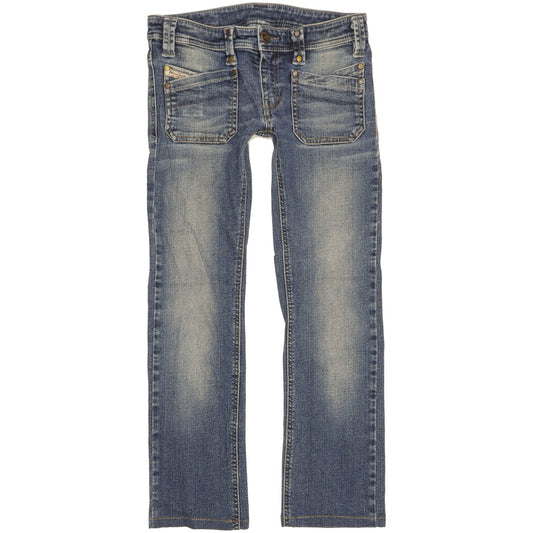Diesel Keate Women Blue Straight Slim Stretch Jeans W28 L26