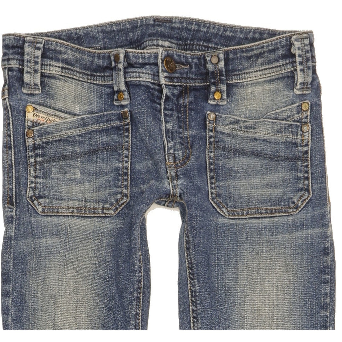 Diesel Keate Women Blue Straight Slim Stretch Jeans W28 L26