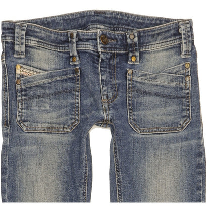 Diesel Keate Women Blue Straight Slim Stretch Jeans W28 L26