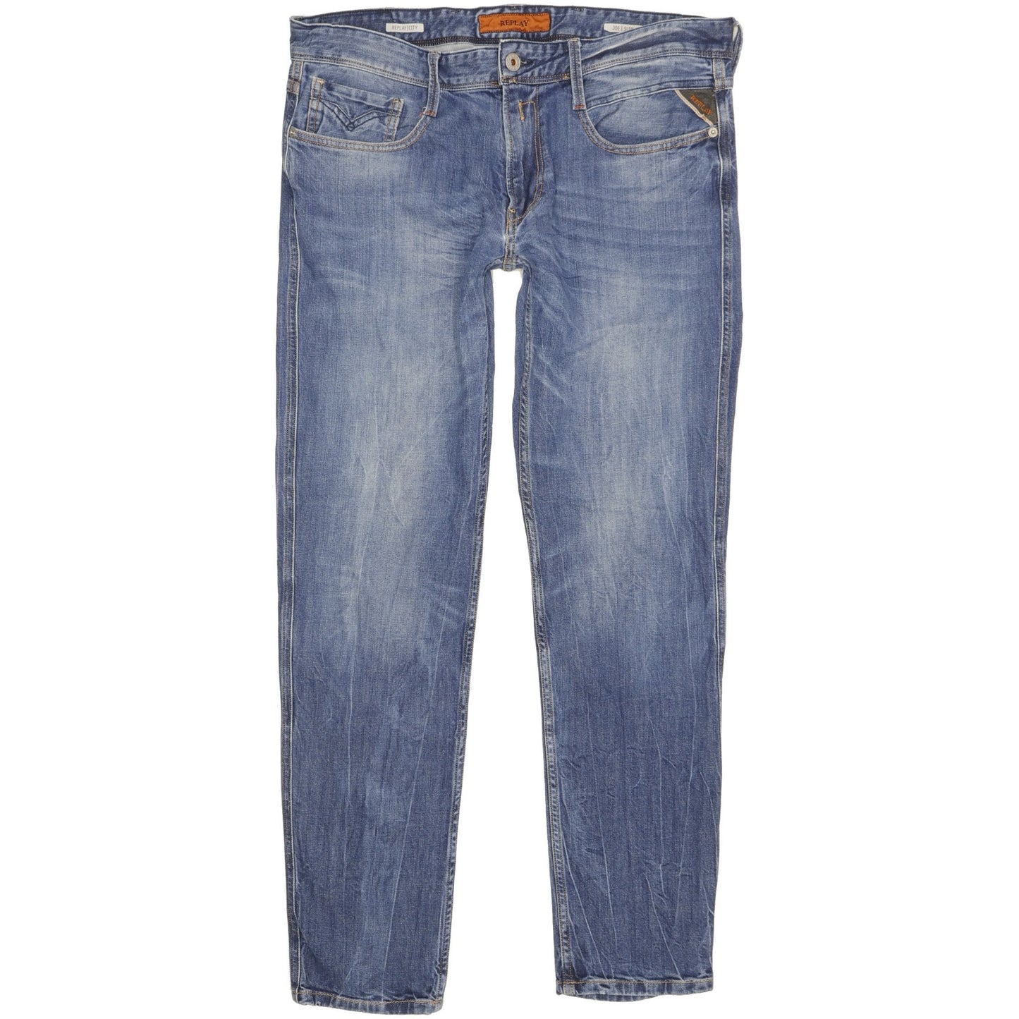Replay Men Blue Tapered Slim Stretch Jeans W34 L30