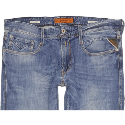 Replay Men Blue Tapered Slim Stretch Jeans W34 L30