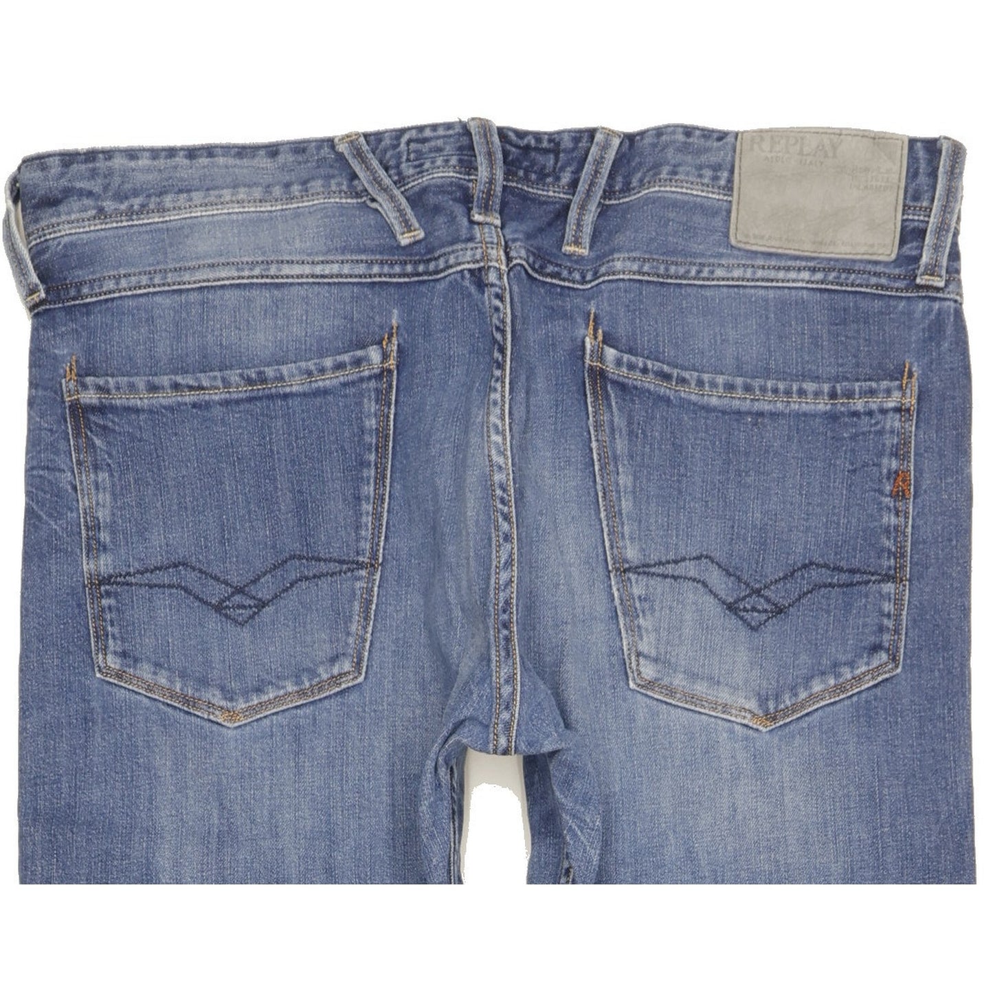 Replay Men Blue Tapered Slim Stretch Jeans W34 L30