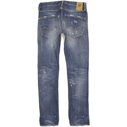 Replay Men Blue Straight Slim Jeans W31 L32