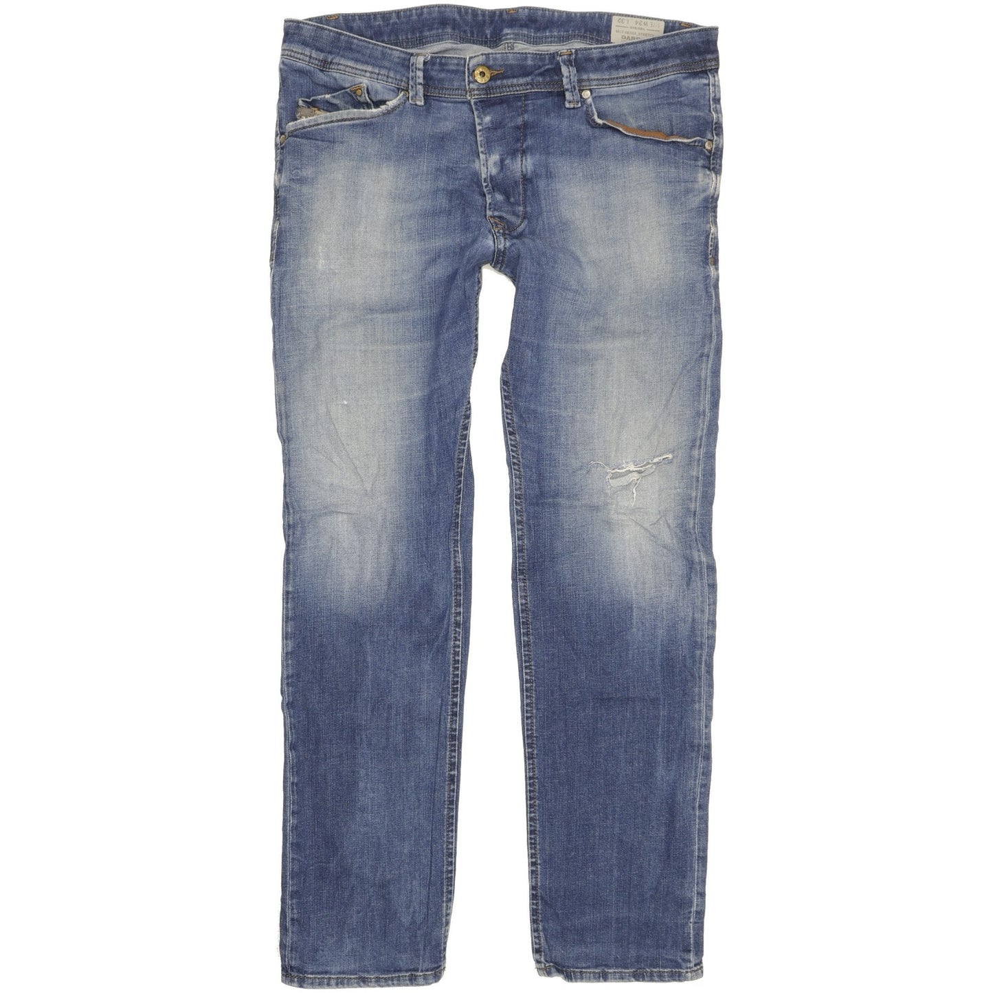 Diesel Darron Men Blue Straight Regular Stretch Jeans W34 L30