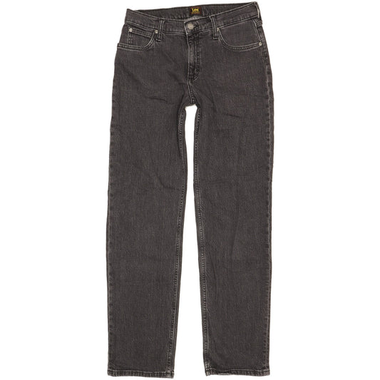 Lee Jane Women Black Straight Regular Stretch Jeans W27 L31