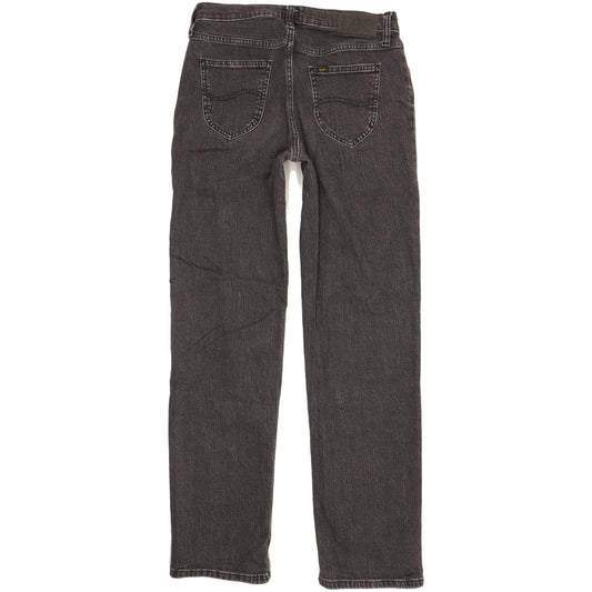 Lee Jane Women Black Straight Regular Stretch Jeans W27 L31