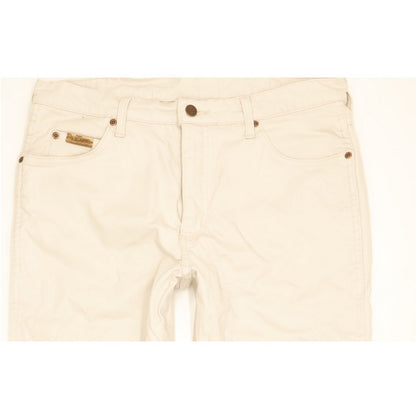 Wrangler Texas Men Beige Straight Regular Stretch Jeans W34 L29
