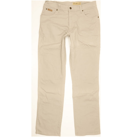 Wrangler Texas Men Beige Straight Regular Stretch Jeans W34 L33