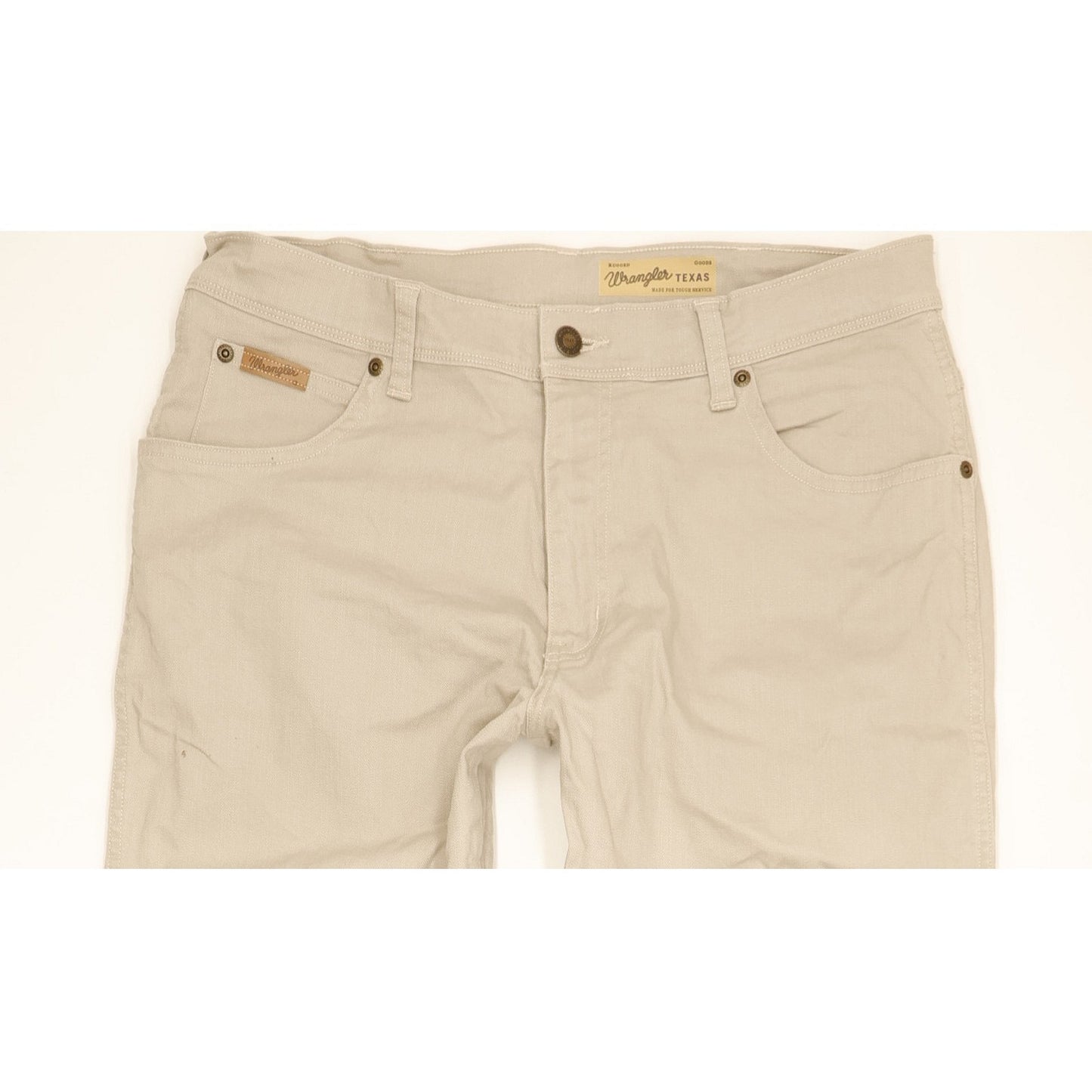 Wrangler Texas Men Beige Straight Regular Stretch Jeans W34 L33