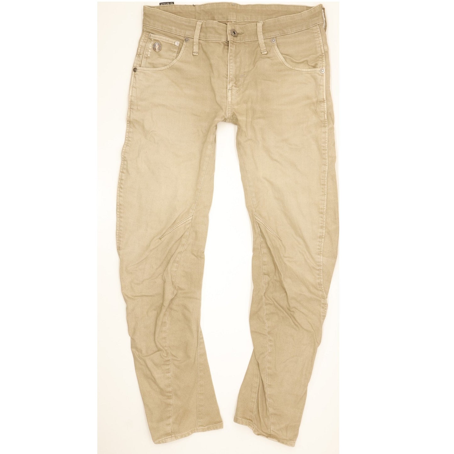 G-Star Arc 3D Men Beige Tapered Slim Stretch Jeans W31 L30