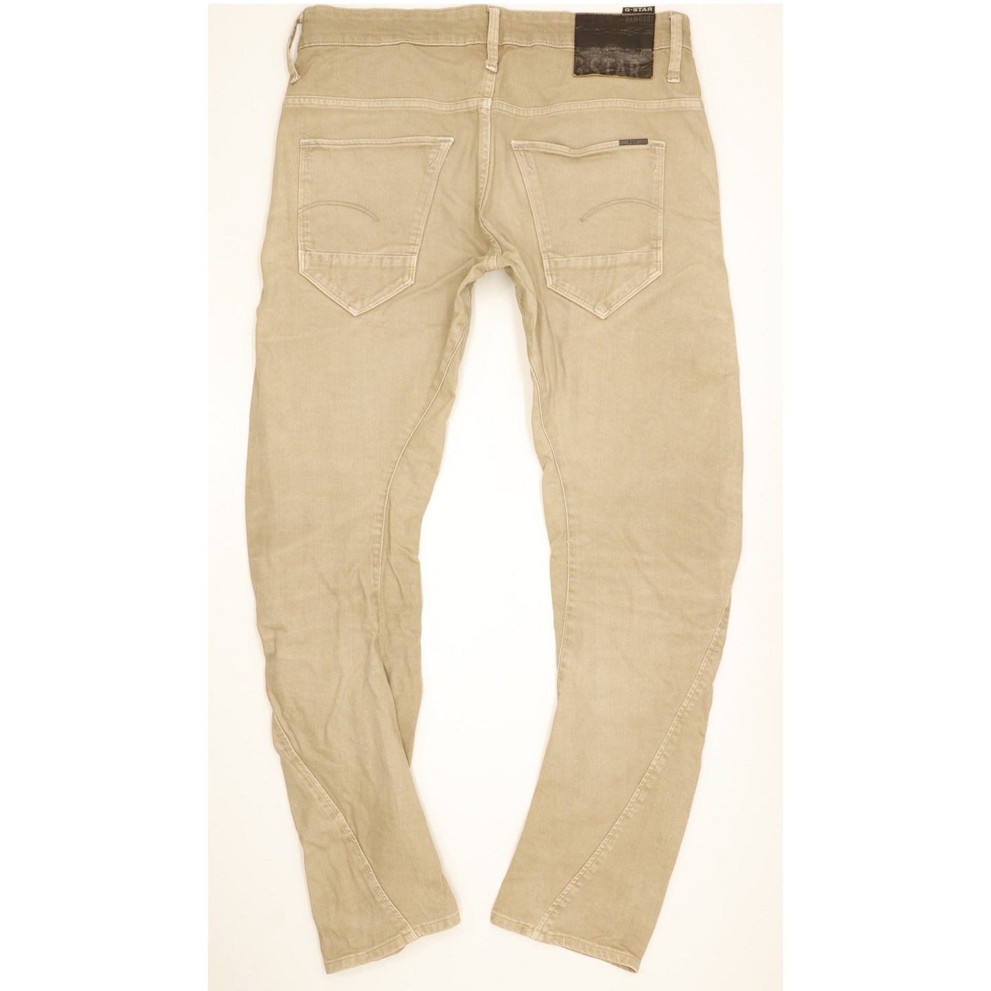 G-Star Arc 3D Men Beige Tapered Slim Stretch Jeans W31 L30