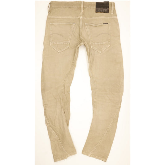 G-Star Arc 3D Men Beige Tapered Slim Stretch Jeans W31 L30