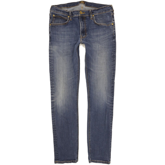 Lee Luke Men Blue Skinny Slim Stretch Jeans W33 L30