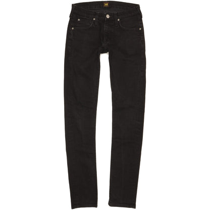 Lee Luke Men Black Skinny Slim Stretch Jeans W28 L34