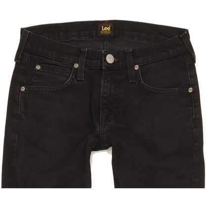 Lee Luke Men Black Skinny Slim Stretch Jeans W28 L34