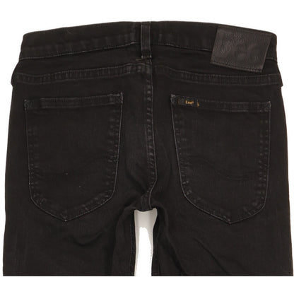 Lee Luke Men Black Skinny Slim Stretch Jeans W28 L34