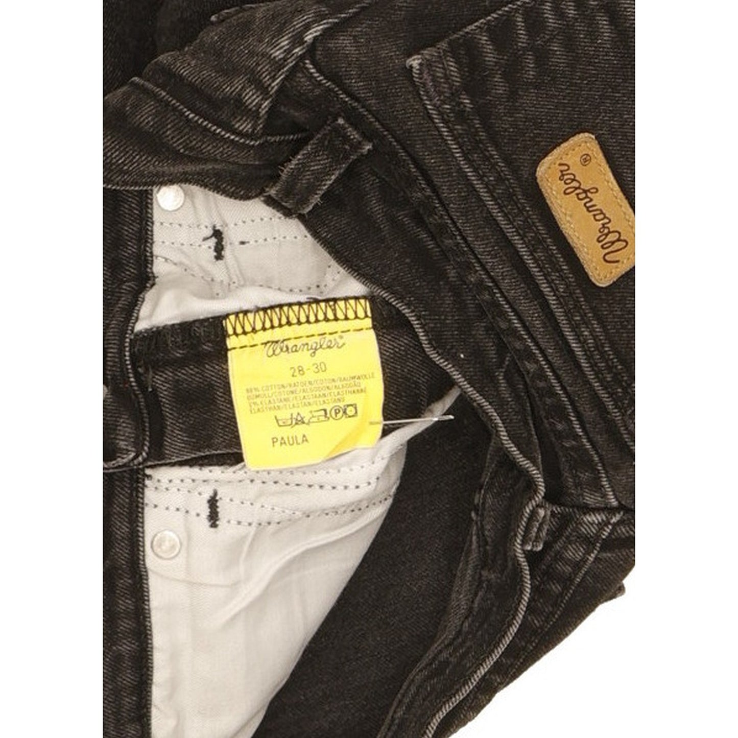 Wrangler Paula Black Straight Slim Stretch Jeans High Waisted W28 L28