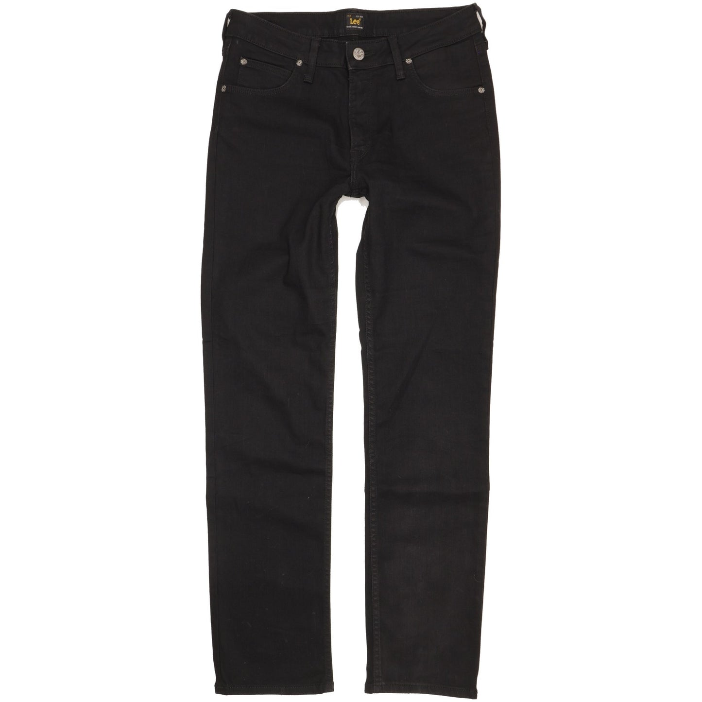 Lee Marion Women Black Straight Slim Stretch Jeans W30 L31