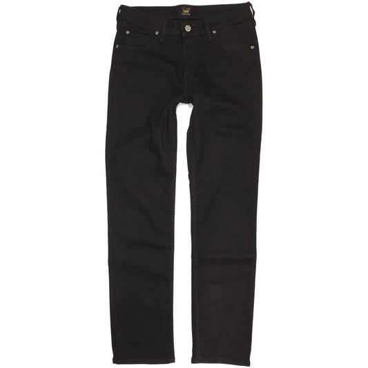 Lee Marion Women Black Straight Slim Stretch Jeans W30 L31