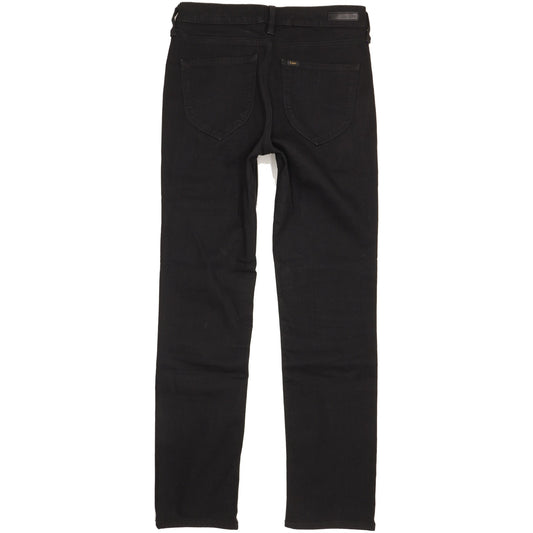 Lee Marion Women Black Straight Slim Stretch Jeans W30 L31