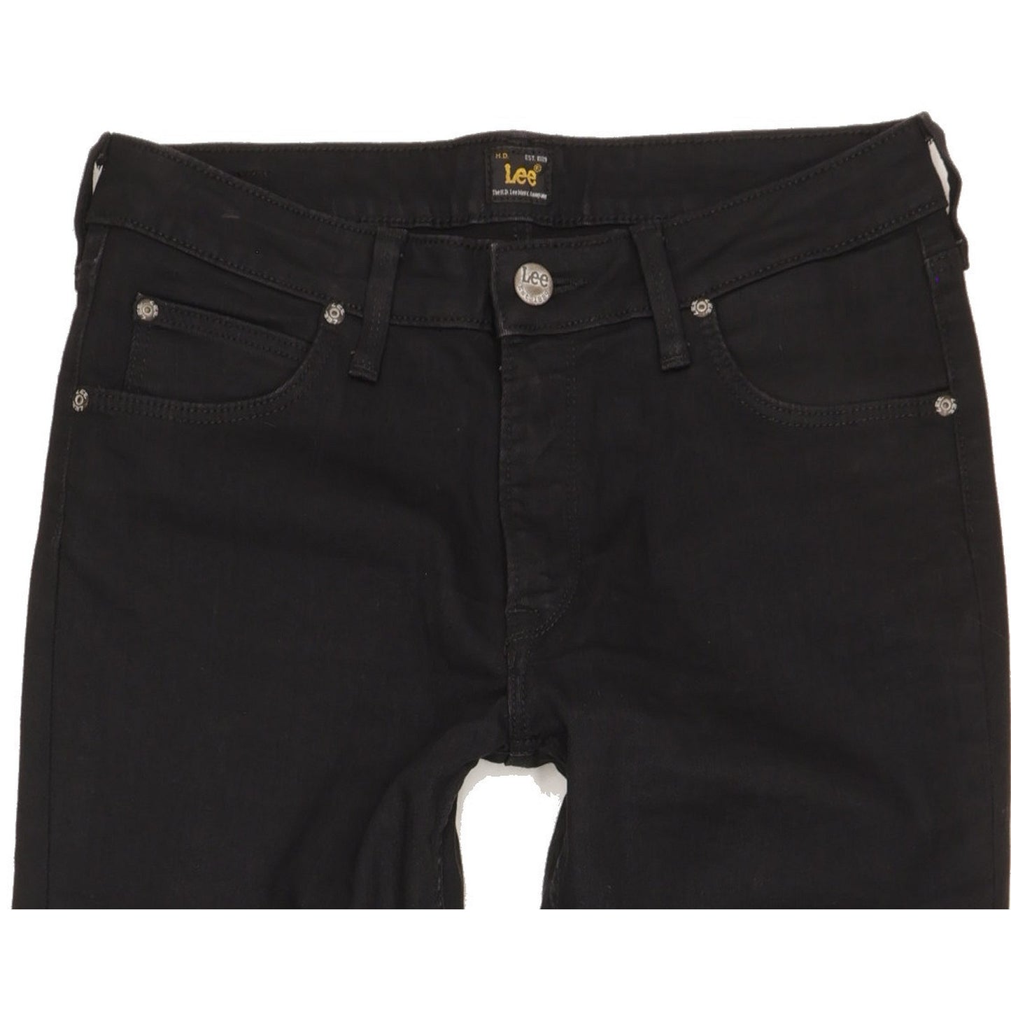 Lee Marion Women Black Straight Slim Stretch Jeans W30 L31