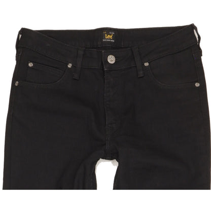 Lee Marion Women Black Straight Slim Stretch Jeans W30 L31
