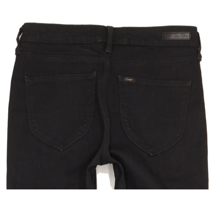 Lee Marion Women Black Straight Slim Stretch Jeans W30 L31
