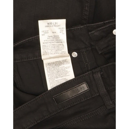 Lee Marion Women Black Straight Slim Stretch Jeans W30 L31