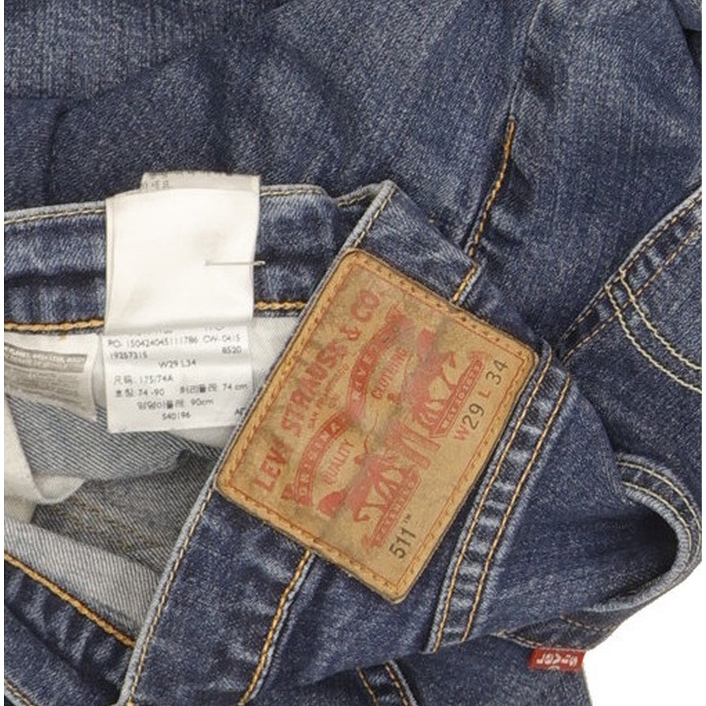 Levi's 511 Men Blue Straight Slim Jeans W29 L31