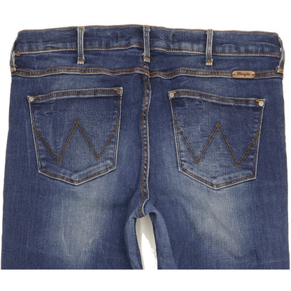 Wrangler Drew Women Blue Straight Slim Stretch Jeans W30 L31