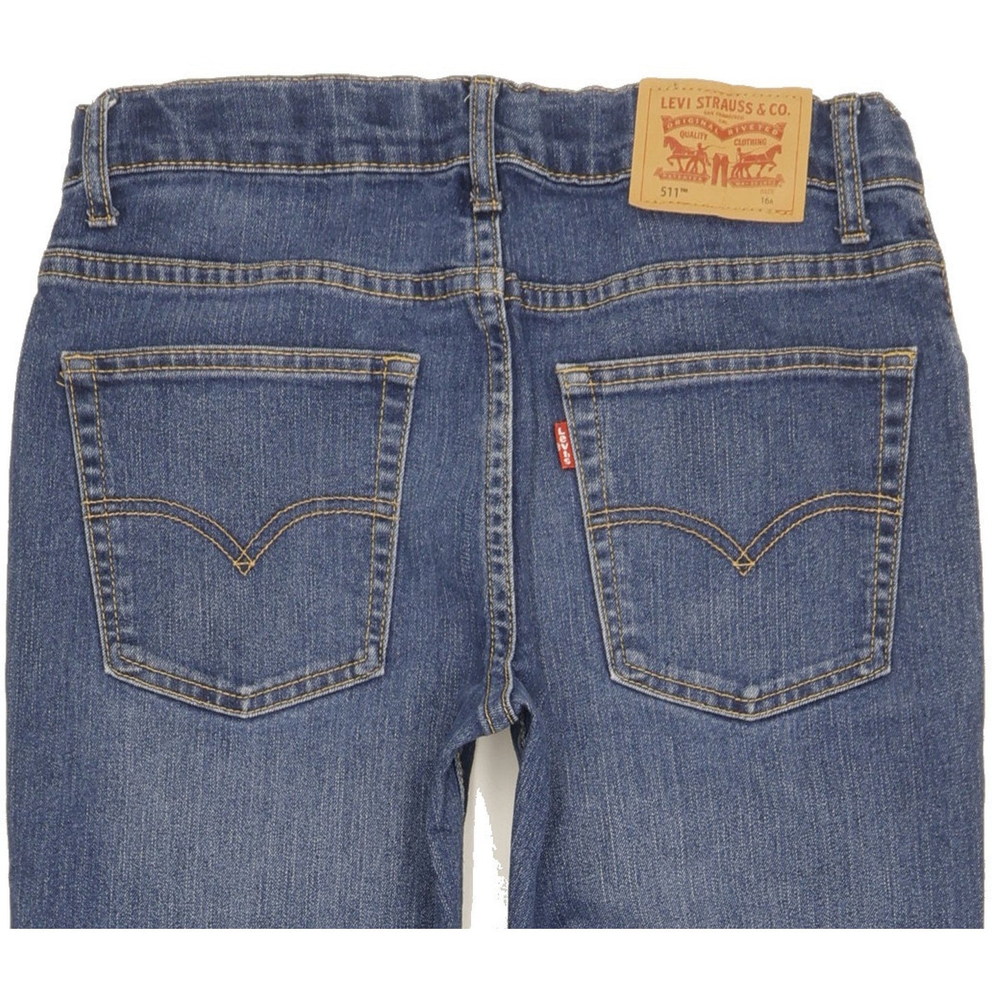 Levi's 511 Kids Blue Straight Slim Stretch Jeans W28 L31