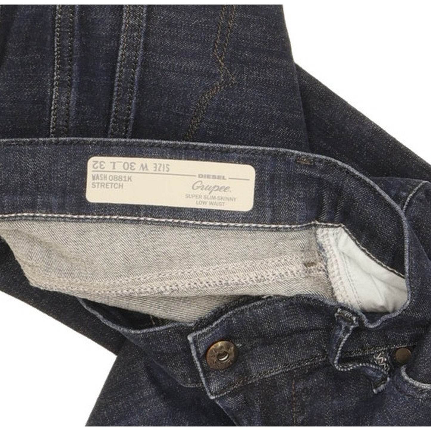 Diesel Grupee Women Blue Skinny Slim Stretch Jeans W30 L32