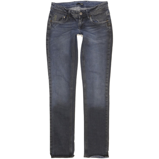 G-Star Attacc Women Blue Straight Slim Stretch Jeans W28 L32