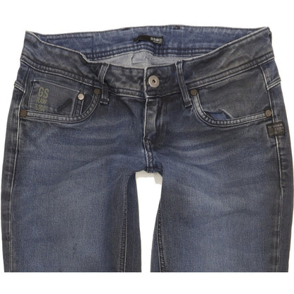 G-Star Attacc Women Blue Straight Slim Stretch Jeans W28 L32
