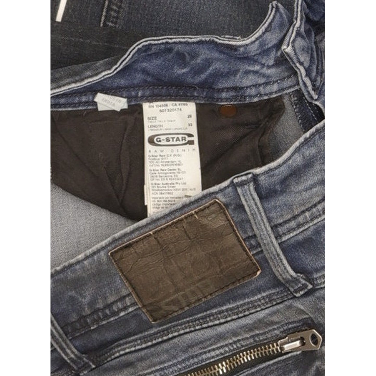 G-Star Attacc Women Blue Straight Slim Stretch Jeans W28 L32
