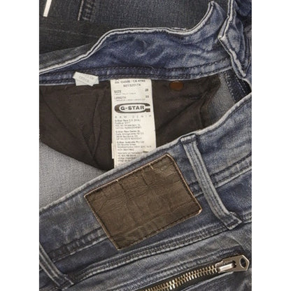 G-Star Attacc Women Blue Straight Slim Stretch Jeans W28 L32