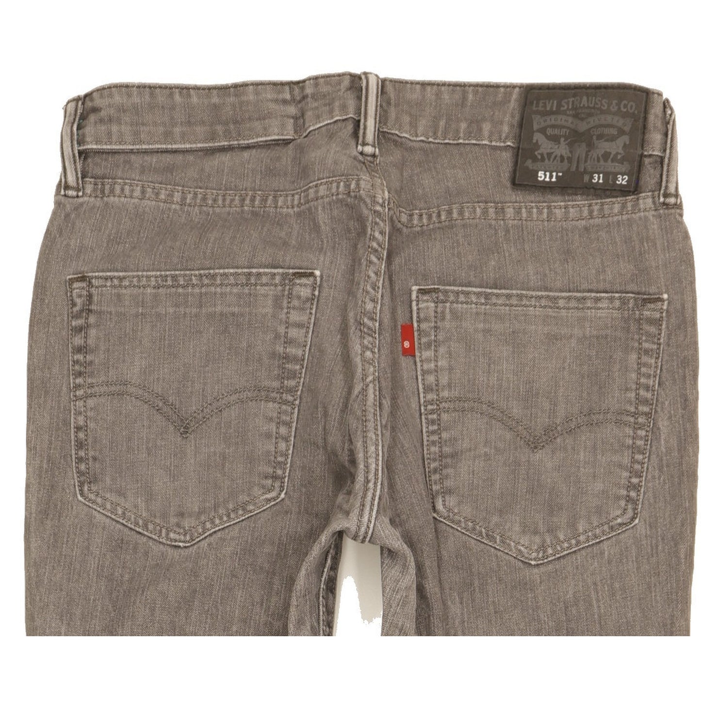 Levi's 511 Men Grey Straight Slim Stretch Jeans W31 L30