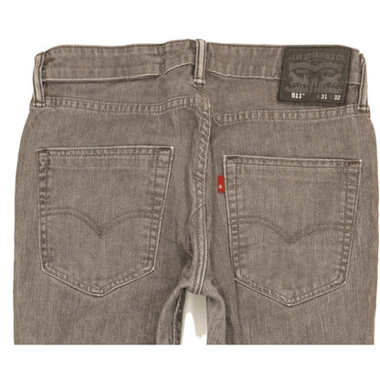 Levi's 511 Men Grey Straight Slim Stretch Jeans W31 L30