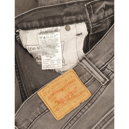 Levi's 510 Men Grey Skinny Slim Stretch Jeans W30 L30