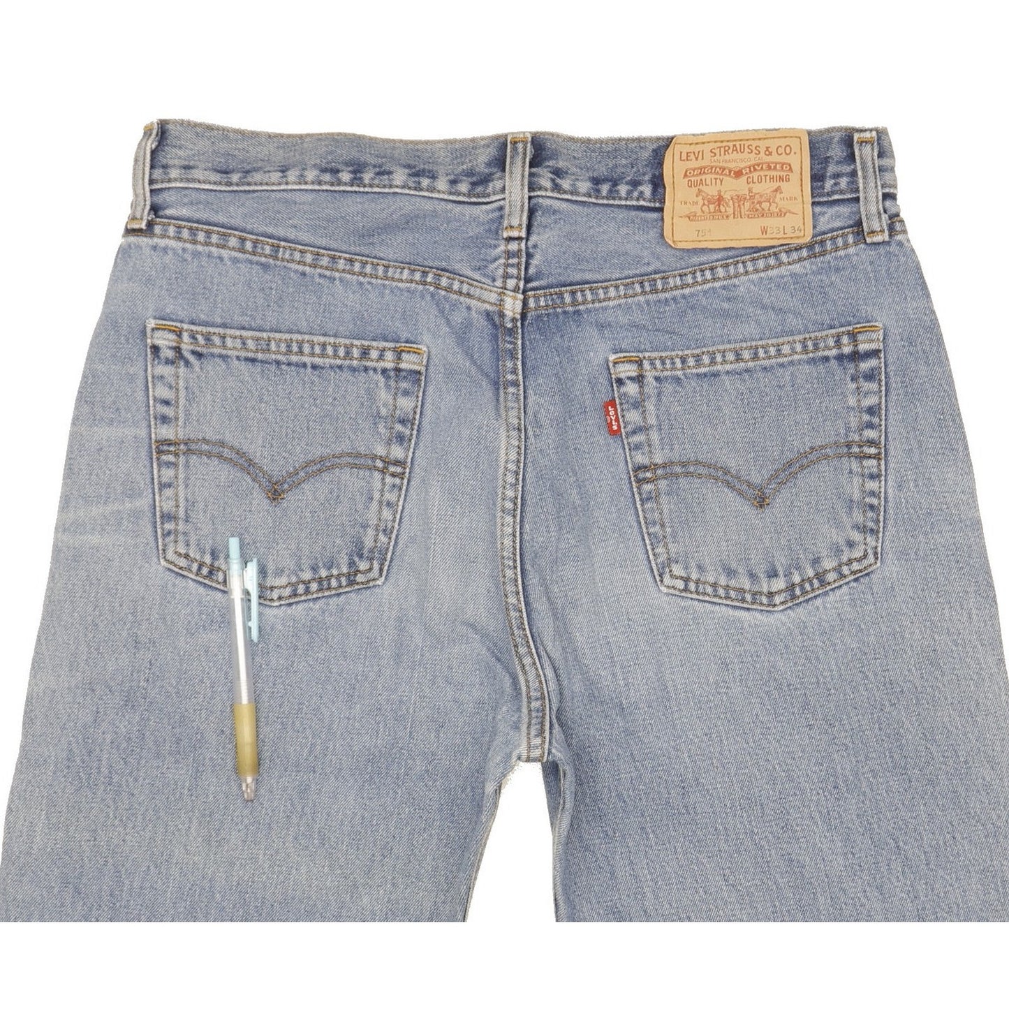 Levi's 751 Men Blue Straight Regular Jeans W33 L33