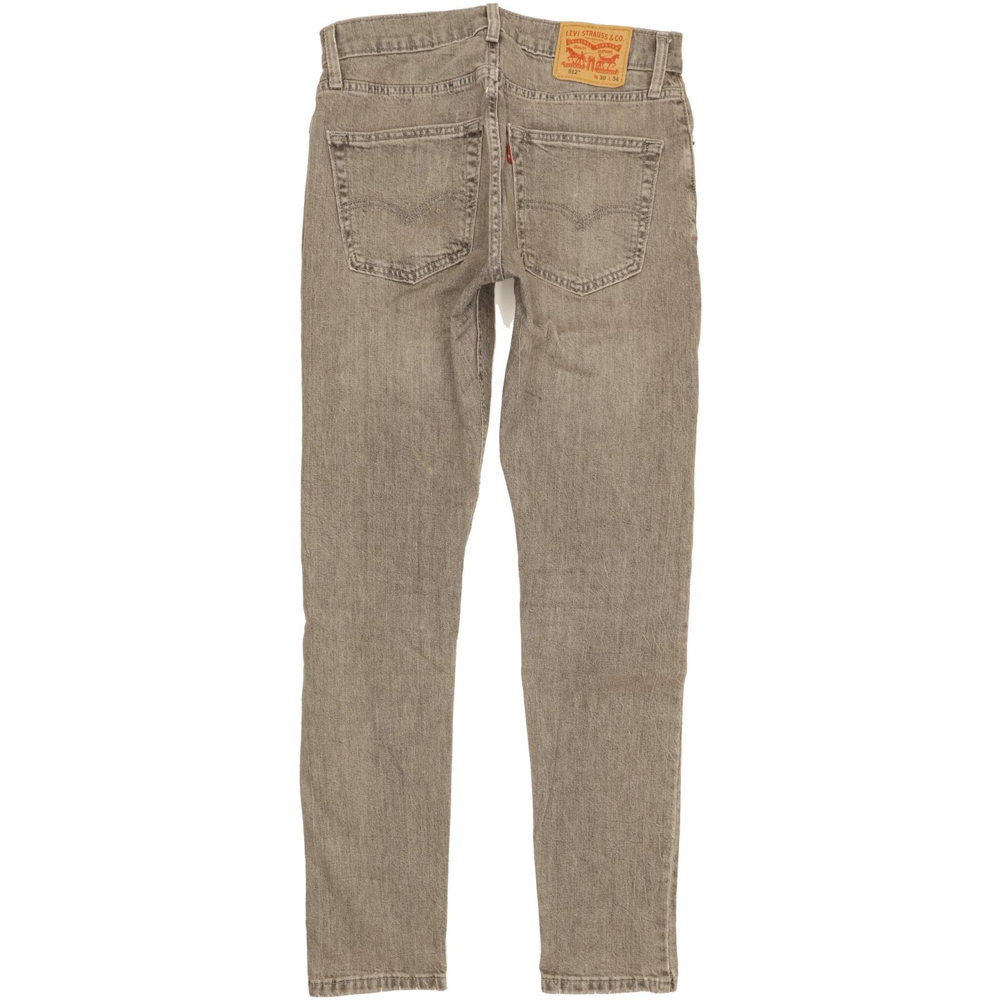 Levi's 512 Men Grey Tapered Slim Jeans W30 L32