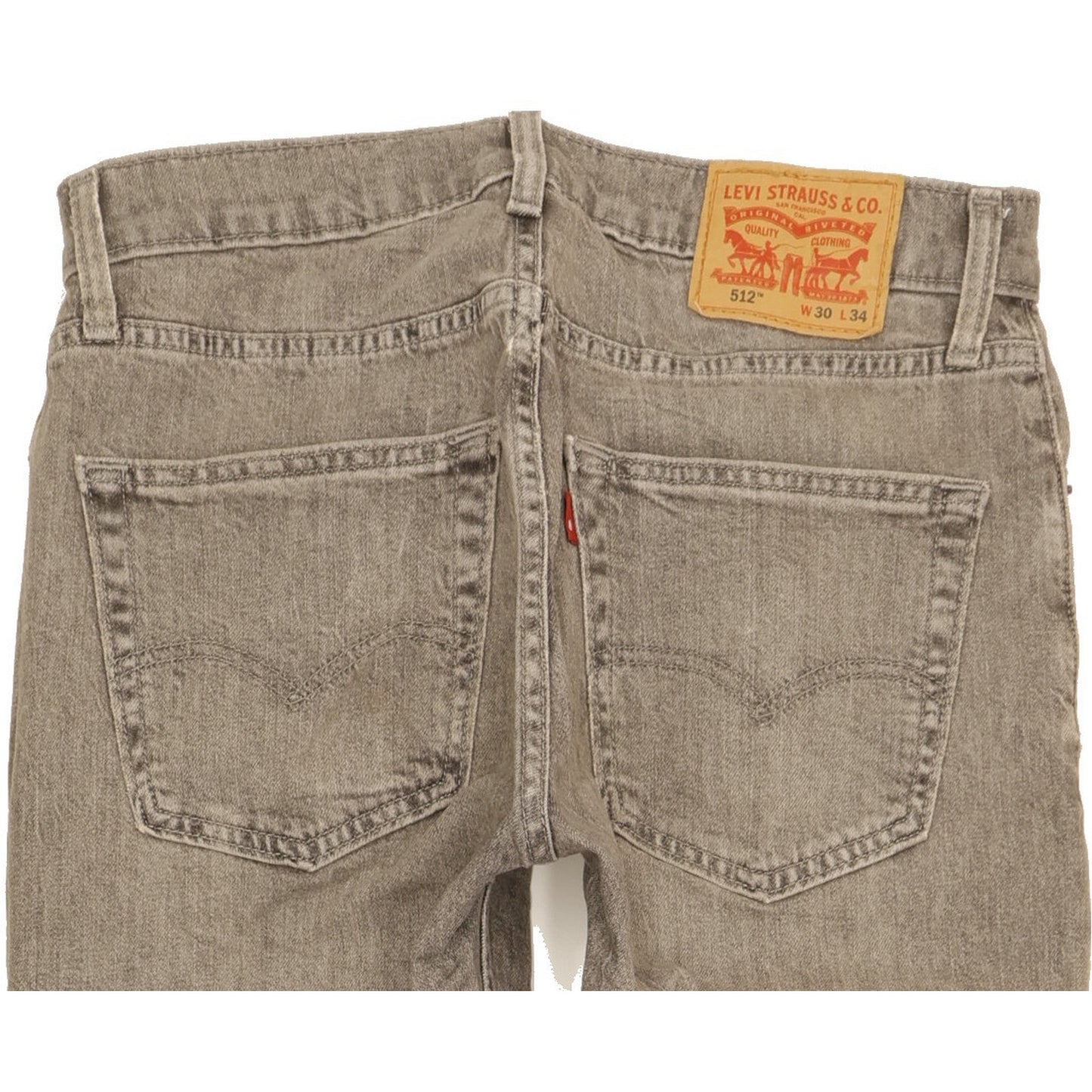 Levi's 512 Men Grey Tapered Slim Jeans W30 L32