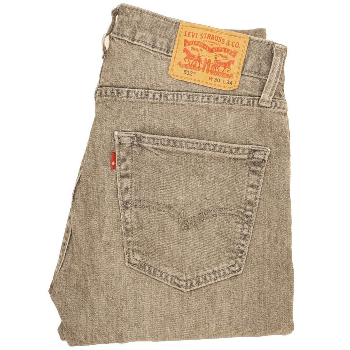 Levi's 512 Men Grey Tapered Slim Jeans W30 L32