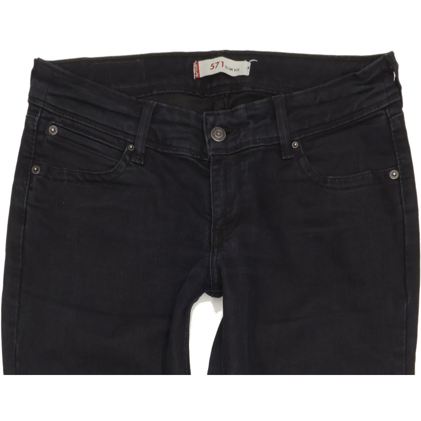 Levi's 571 Women Black Straight Slim Jeans W31 L33