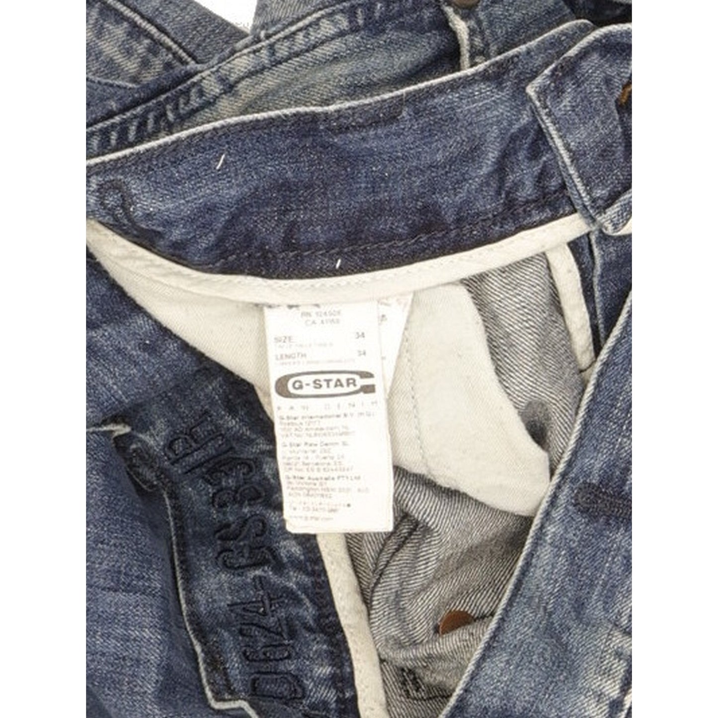 G-Star Raff Elwood Men Blue Straight Regular Jeans W34 L34