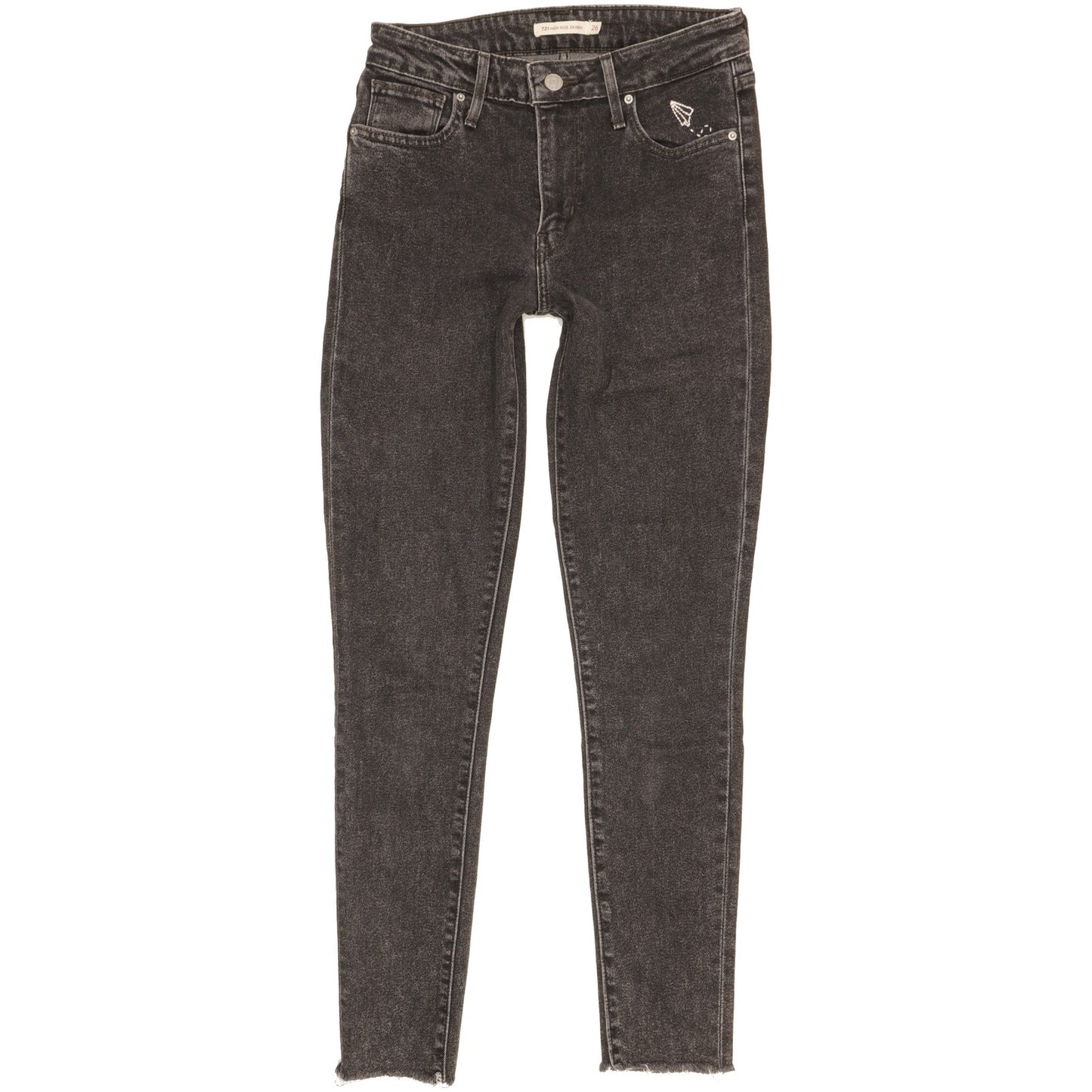 Levi's 721 Women Black Skinny Slim Stretch Jeans W26 L30
